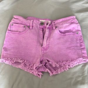 Fuschia high waisted shorts